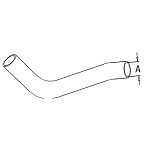 CJD0127   Upper Radiator Hose---Replaces CH11773